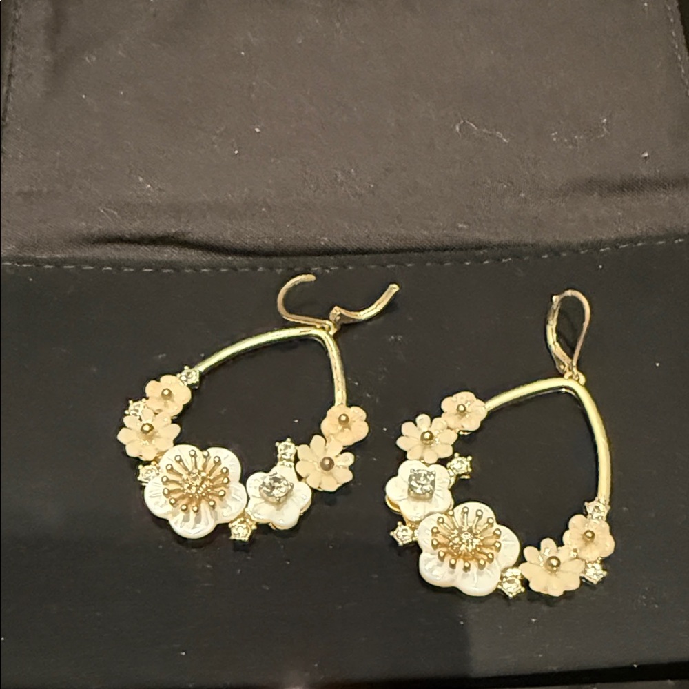 Elegant Gold Floral Earrings